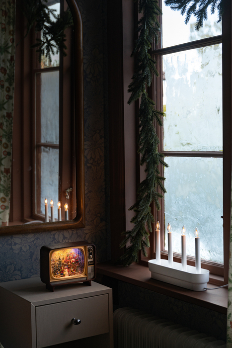 Juldekor Vattenfylld TV LED Konstsmide